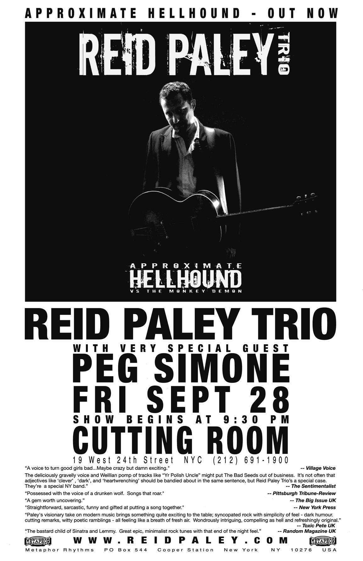 REID PALEY TRIO at the Cutting Room with Peg Simone 2007